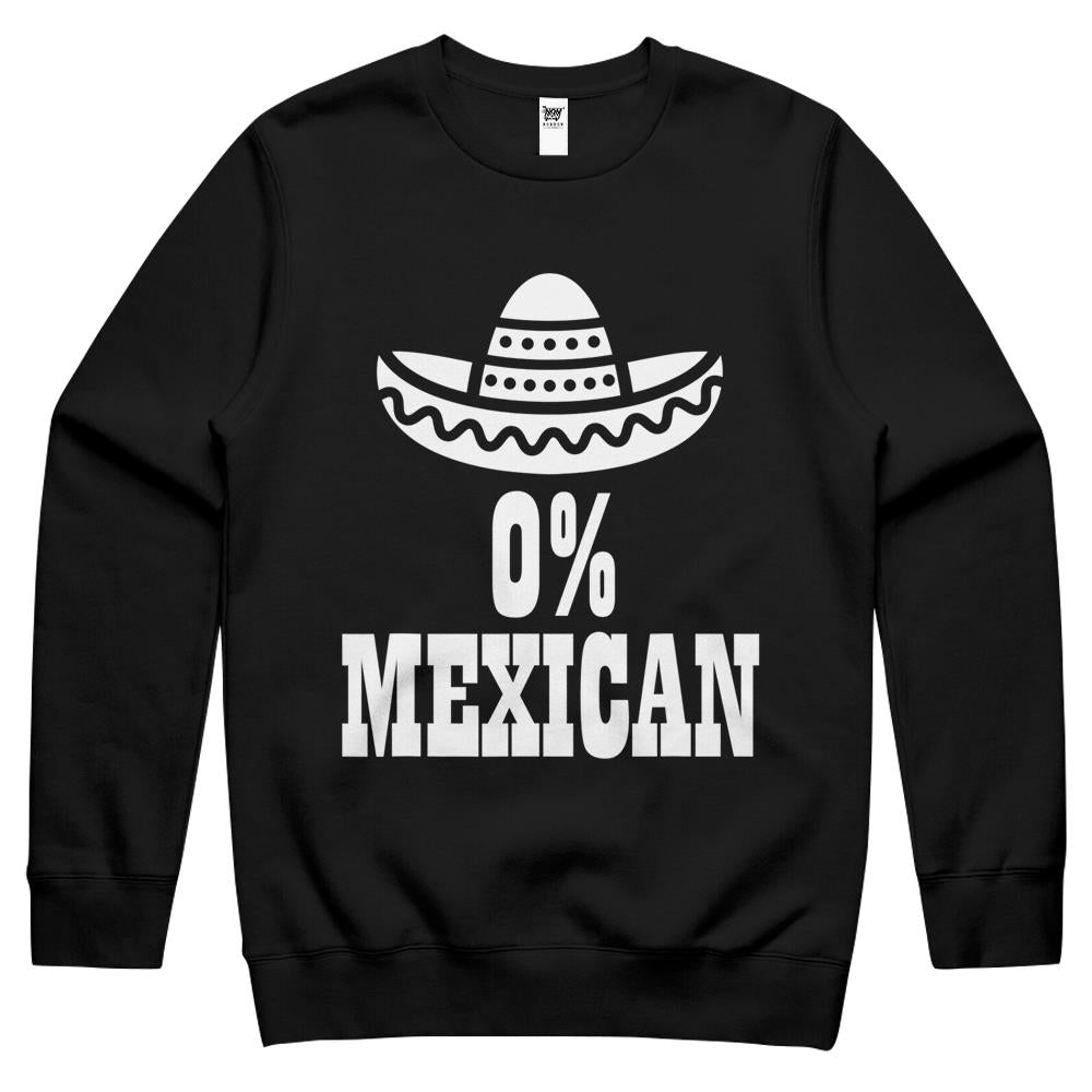 0% Mexican Cinco De Mayo Clothing Funny Cinco De Drinko Crewneck Sweatshirt