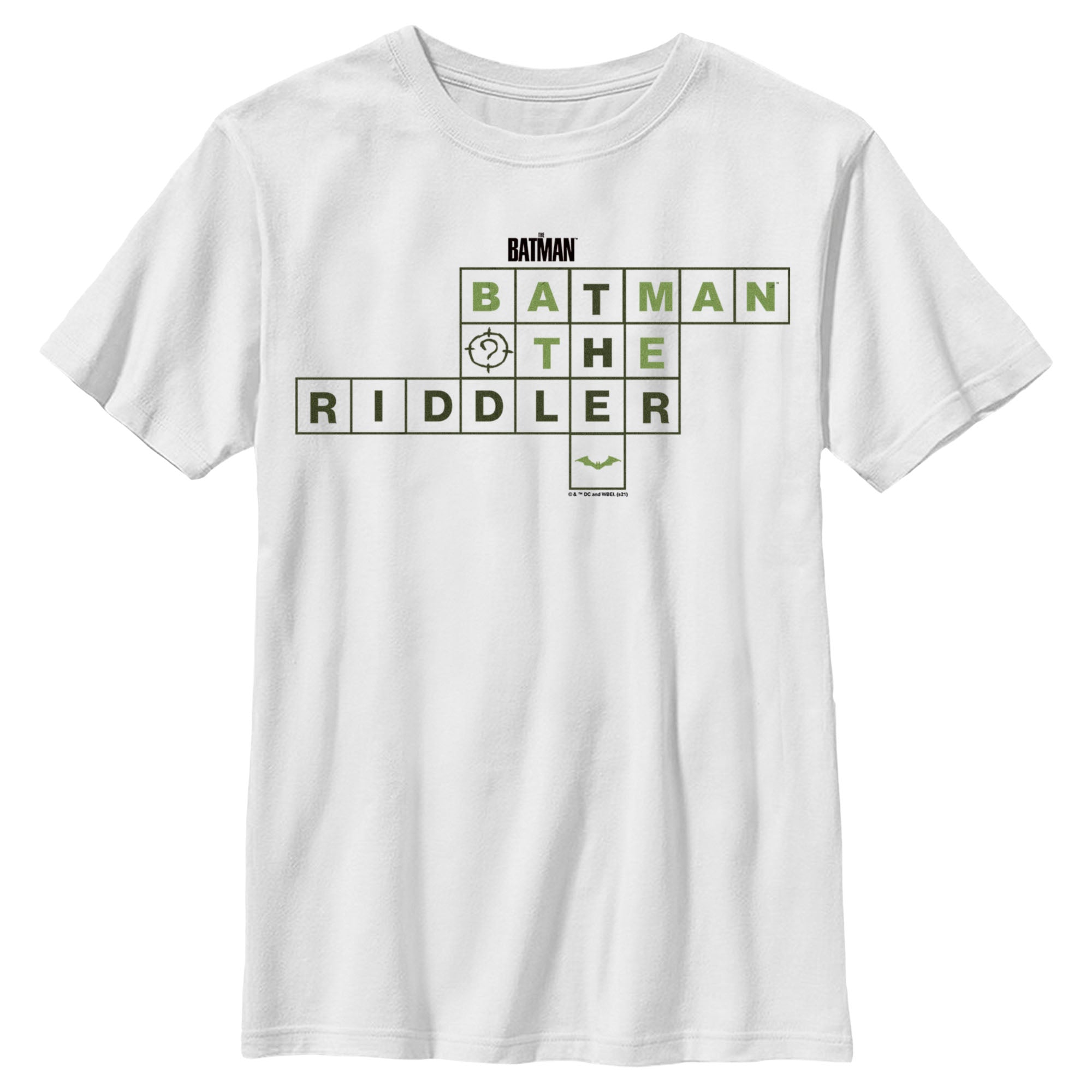 Boy’S The Batman Riddler Crossword Puzzle T-Shirt