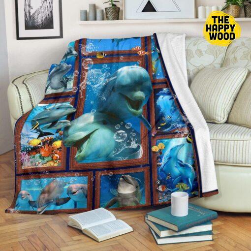 Dolphin 3D Funny Sea Blanket