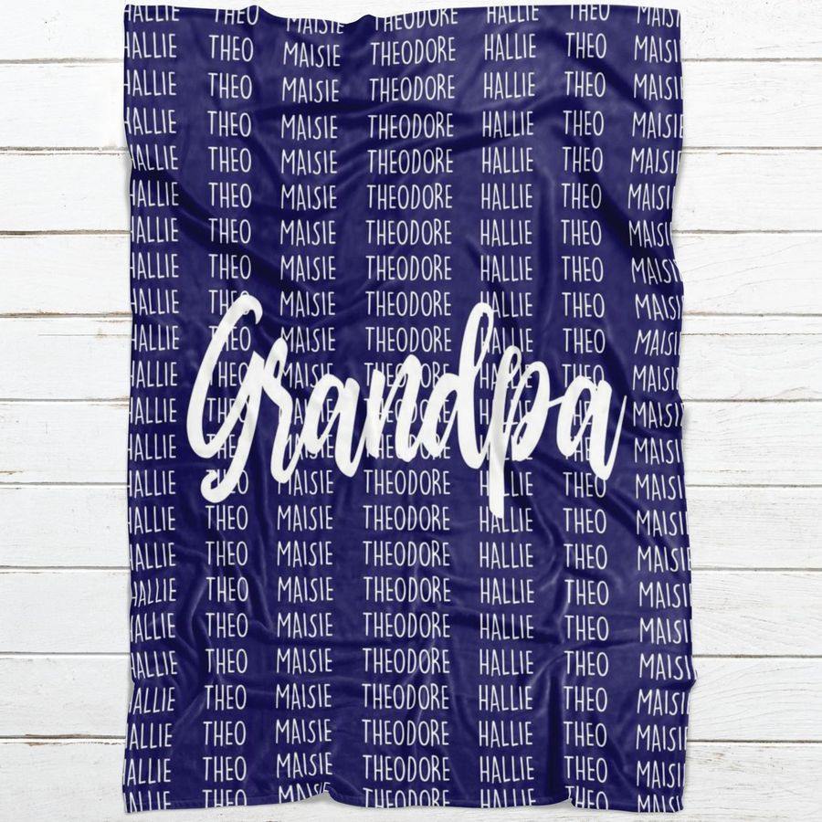 [Personalized Name] To My Grandpa – Best Idea Gift For Dad, Gift For Home Decor, Gift For Family  – Fleece Blanket