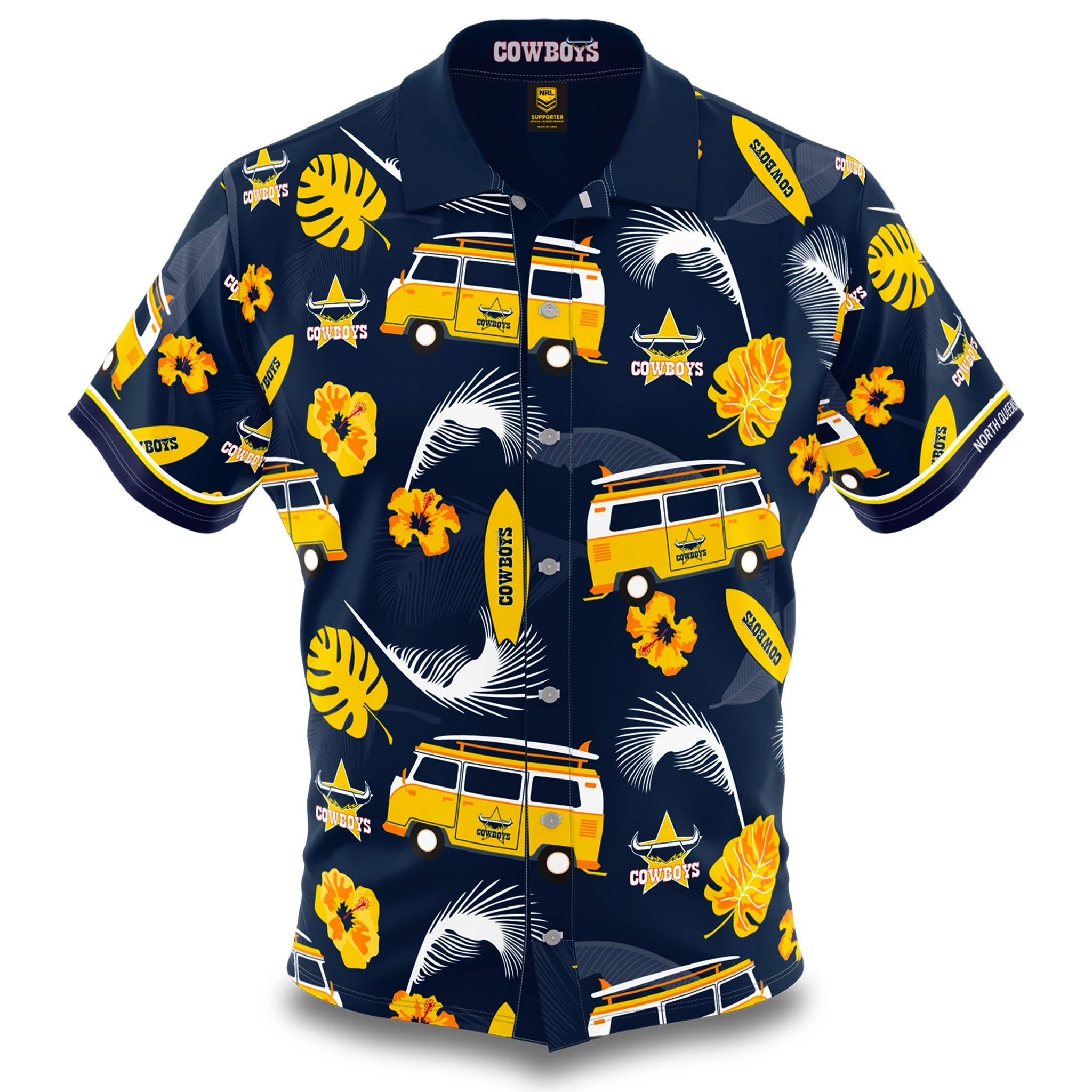 Nrl Cowboys Adult Hawaiian Shirt