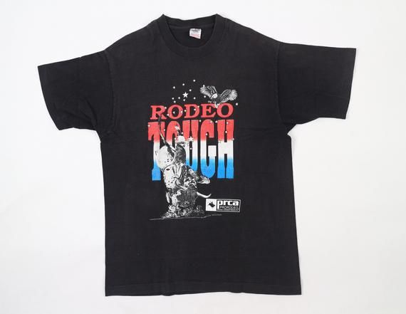 Vintage Rodeo Tough PRCA Prorodeo T Shirt Cowboy