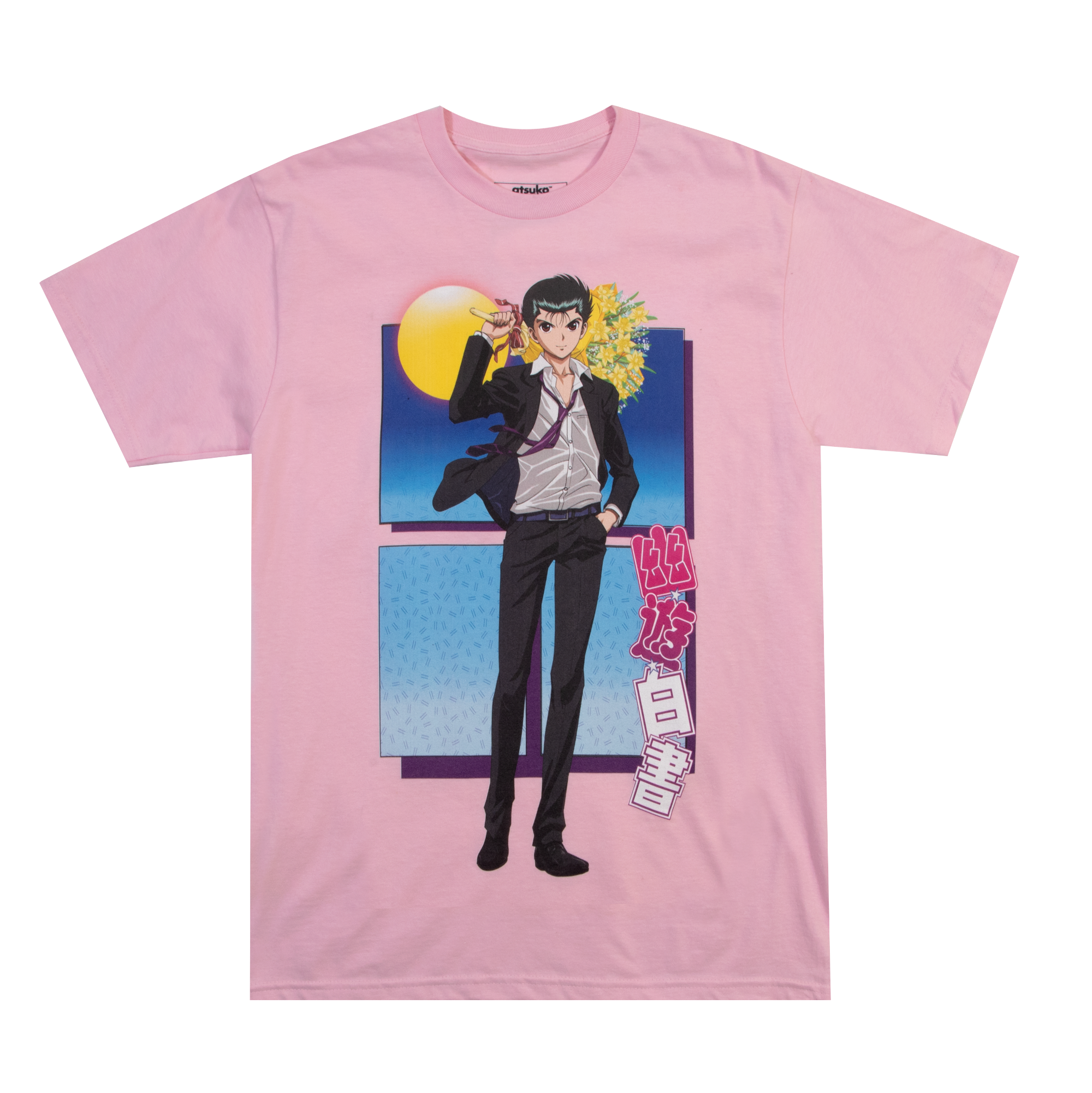 Yu Yu Hakusho Yusuke Dapper Pink Tee