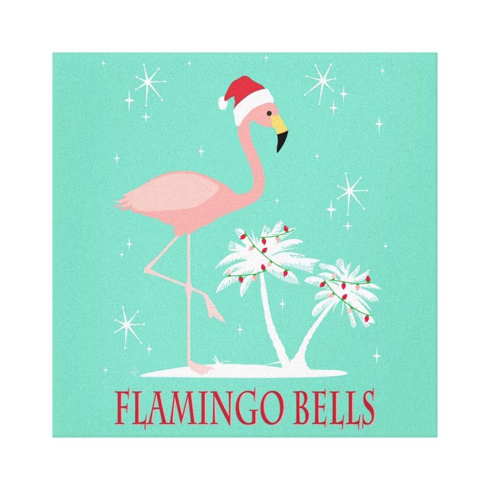 ViticStore™ Flamingo Bells – Christmas canvas for decor, canvas wall art, gift for family, home decoration,  christmas canvas, christmas gift