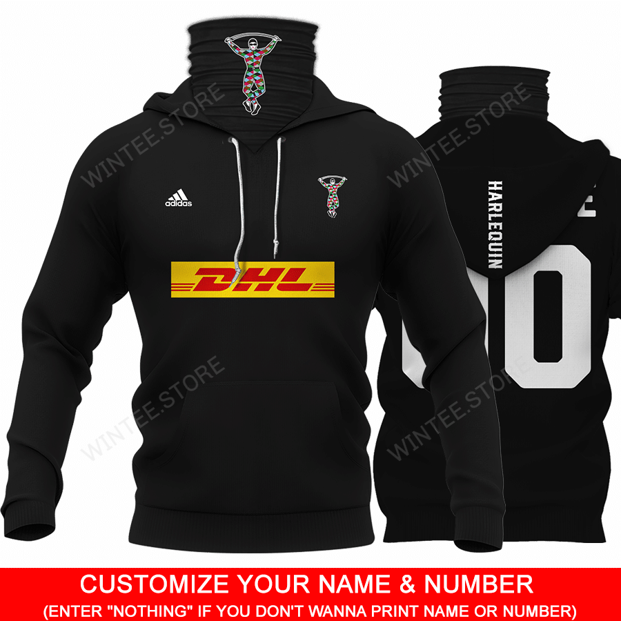 08Harlequin001 |HoodieMask| CUSTOMIZE YOUR NAME & NUMBER | HOT SALE 3D PRINTED