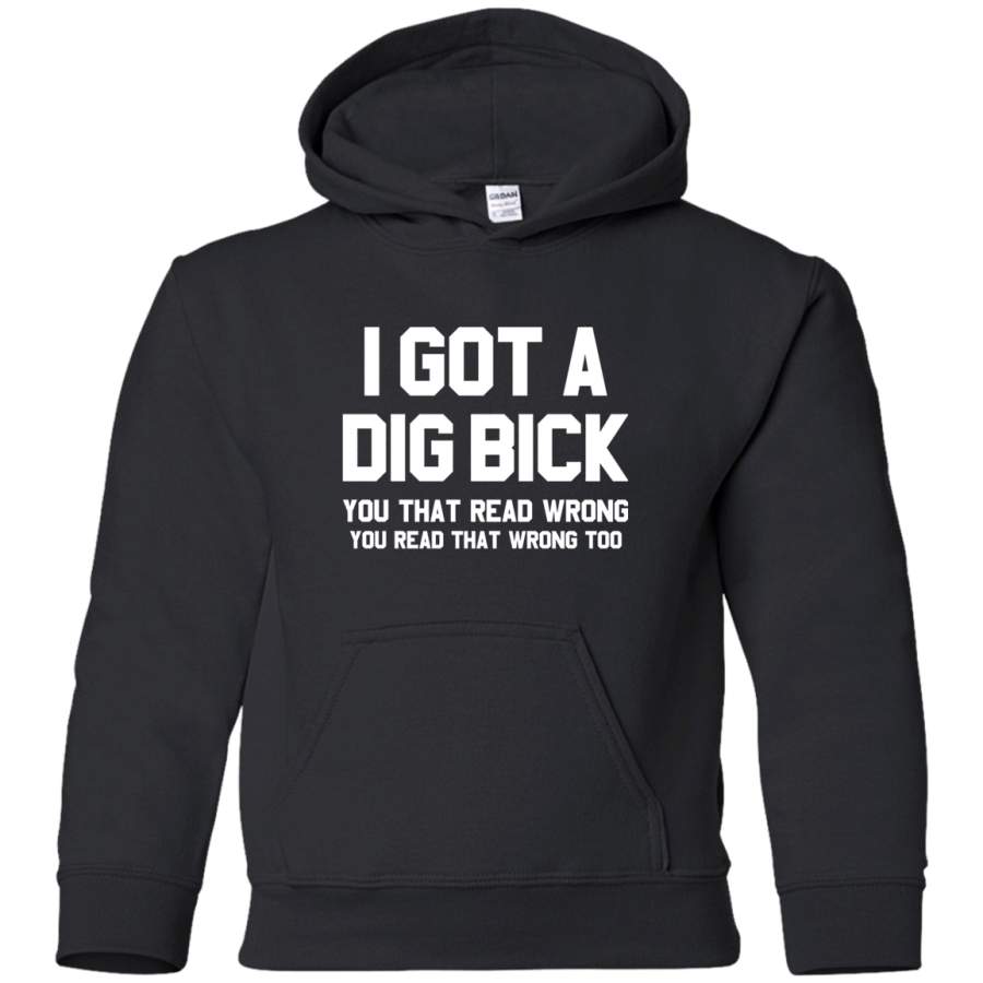 AGR I Got A Dig Bick You That Read Wrong Offensive Sarcastic Adult Funny T Shirt Youth Pullover Hoodie