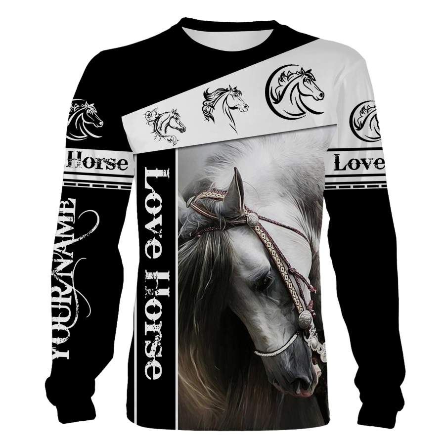 Horse clothing Customize Name 3D All Over Printed Shirts plus size Personalized horse gift For men, women and kid NQS1003