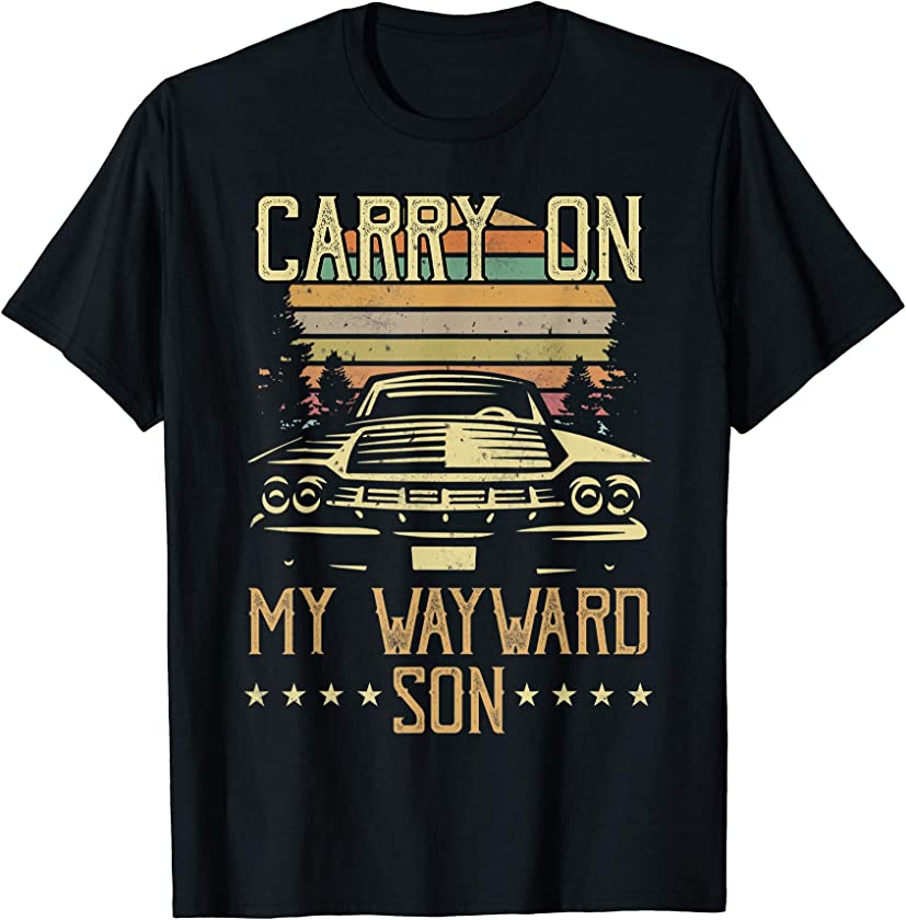 Carry On My Wayward Son Retro Vintage T-Shirt