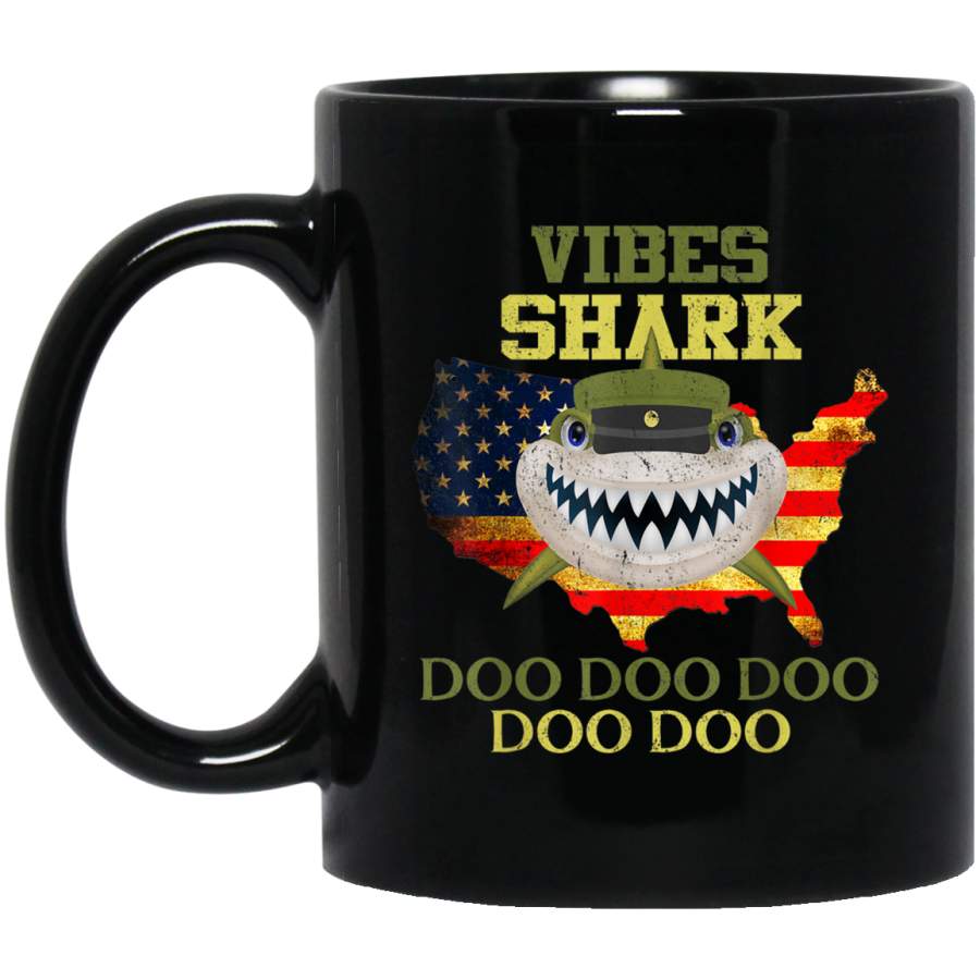 Army Shark Vibes Gift Lover Shirts Veterans Day  Mug