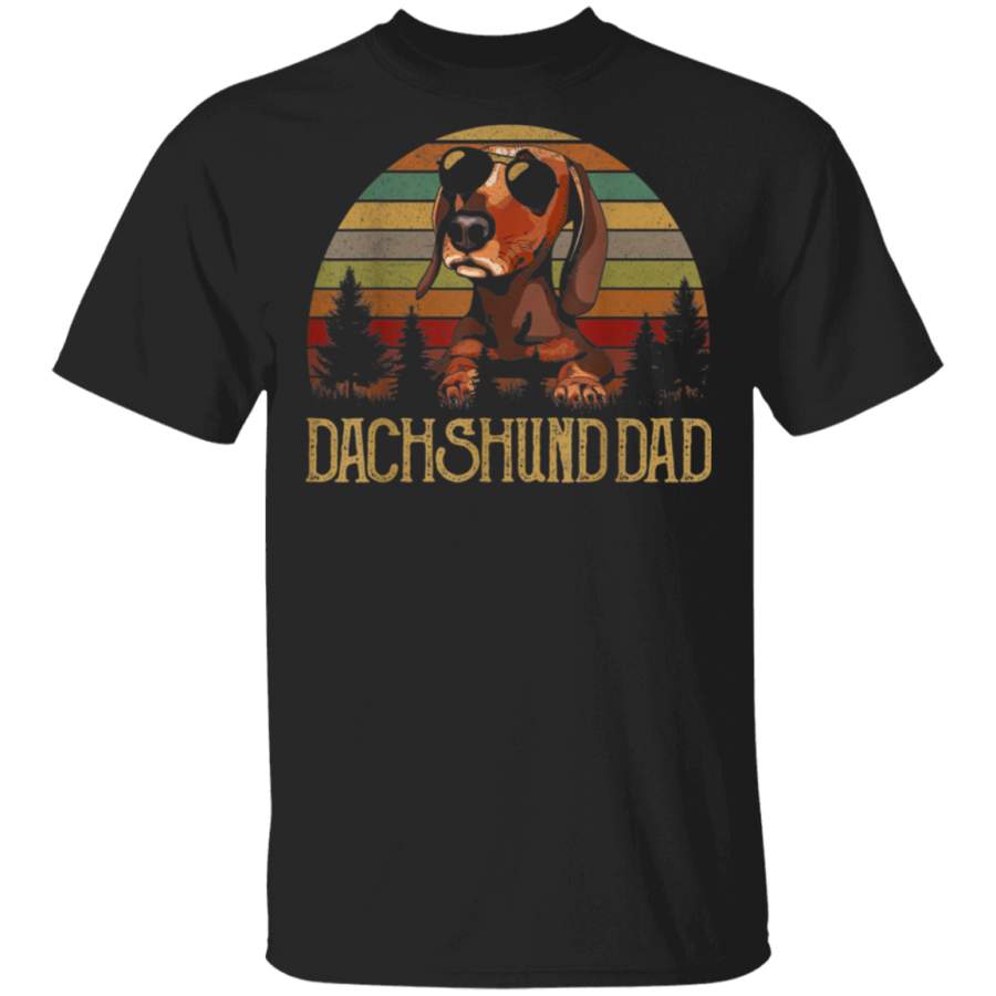 Dachshund Dad Funny Doxie Weenie WeinerDog Gifts Vintage TShirt