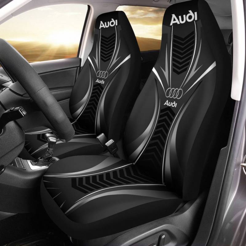 AUDI NTH Car Seat Cover (Set of 2) Ver 1 (Black)