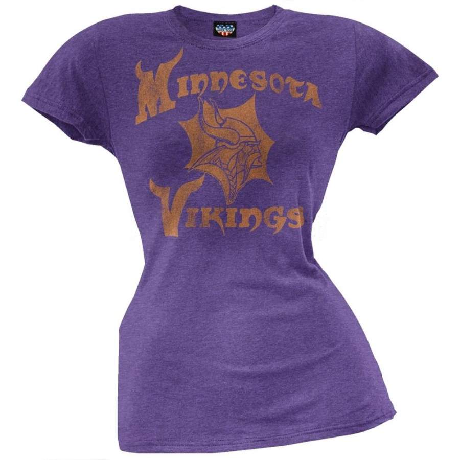 Minnesota Vikings – Distressed Logo Juniors T-Shirt