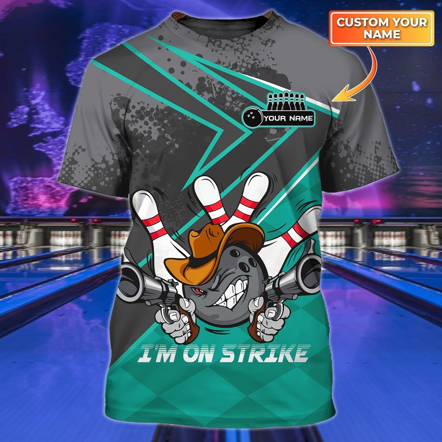 Customized 3D All Over Print Bowling Strike Shirt, I Am On Strike, Funny Bowling Shirt, Bowling T Shirt