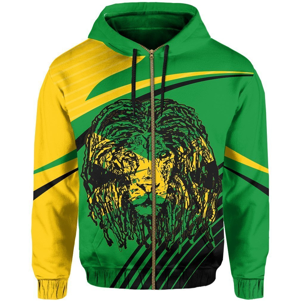 Greek Life Hoodie – Jamaica Lion Zipper Hoodie Bly Style – Karipun