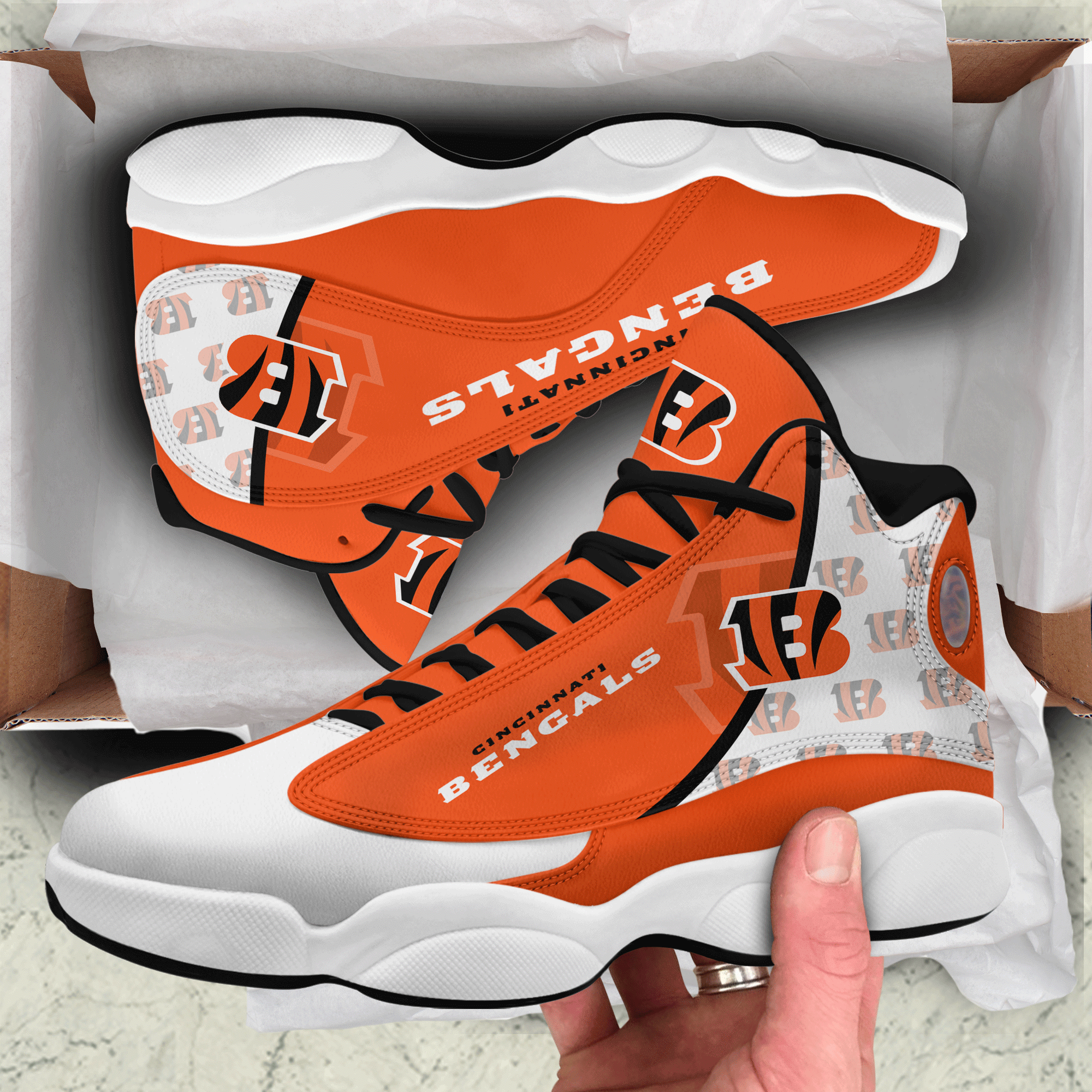 Cincinnati Bengals Air Jordan 13 Shoes GemApparel