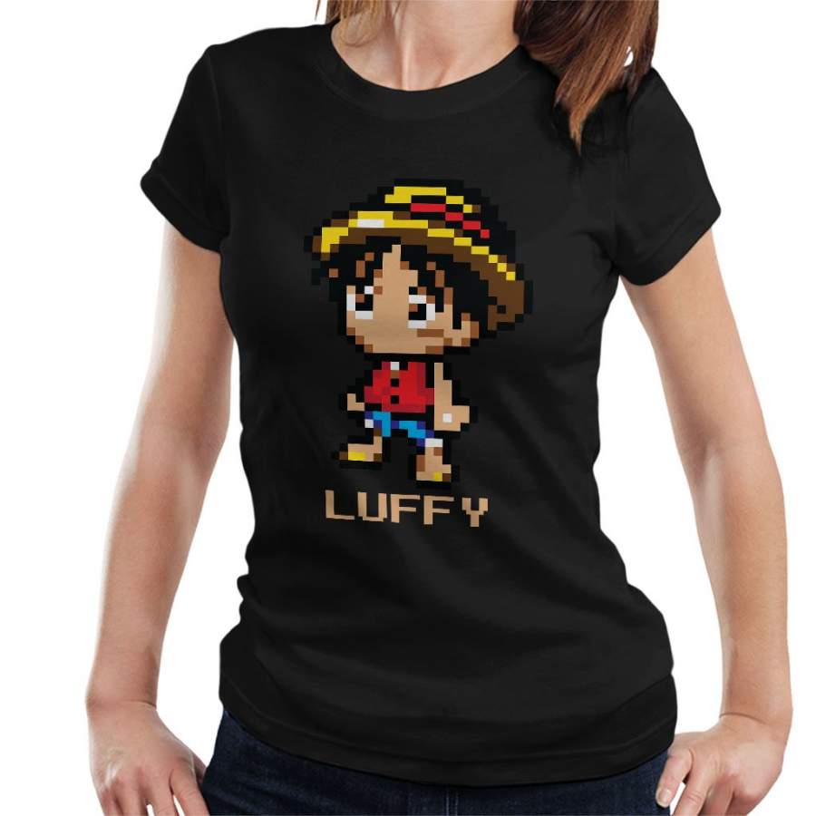 Monkey D Luffy Pixel Character One Piece Women’s T-shirt