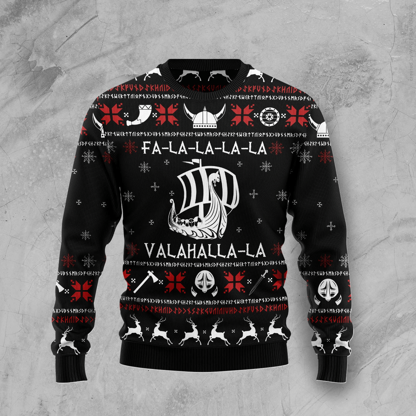 Valhalla Viking Fa La La La La Valahalla La Christmas Ugly Sweater