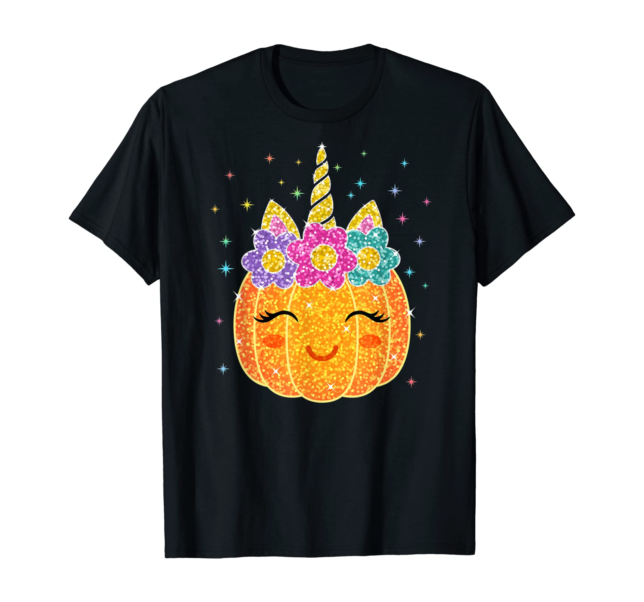 Cute Unicorn Pumpkin Halloween Thanksgiving T-Shirt