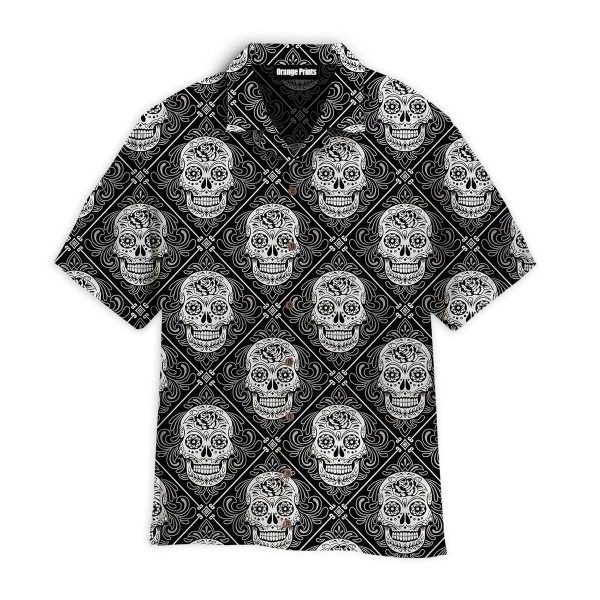 Skull Day Of The Dead Pattern Hawaii Shirt For Men Women Ha77844