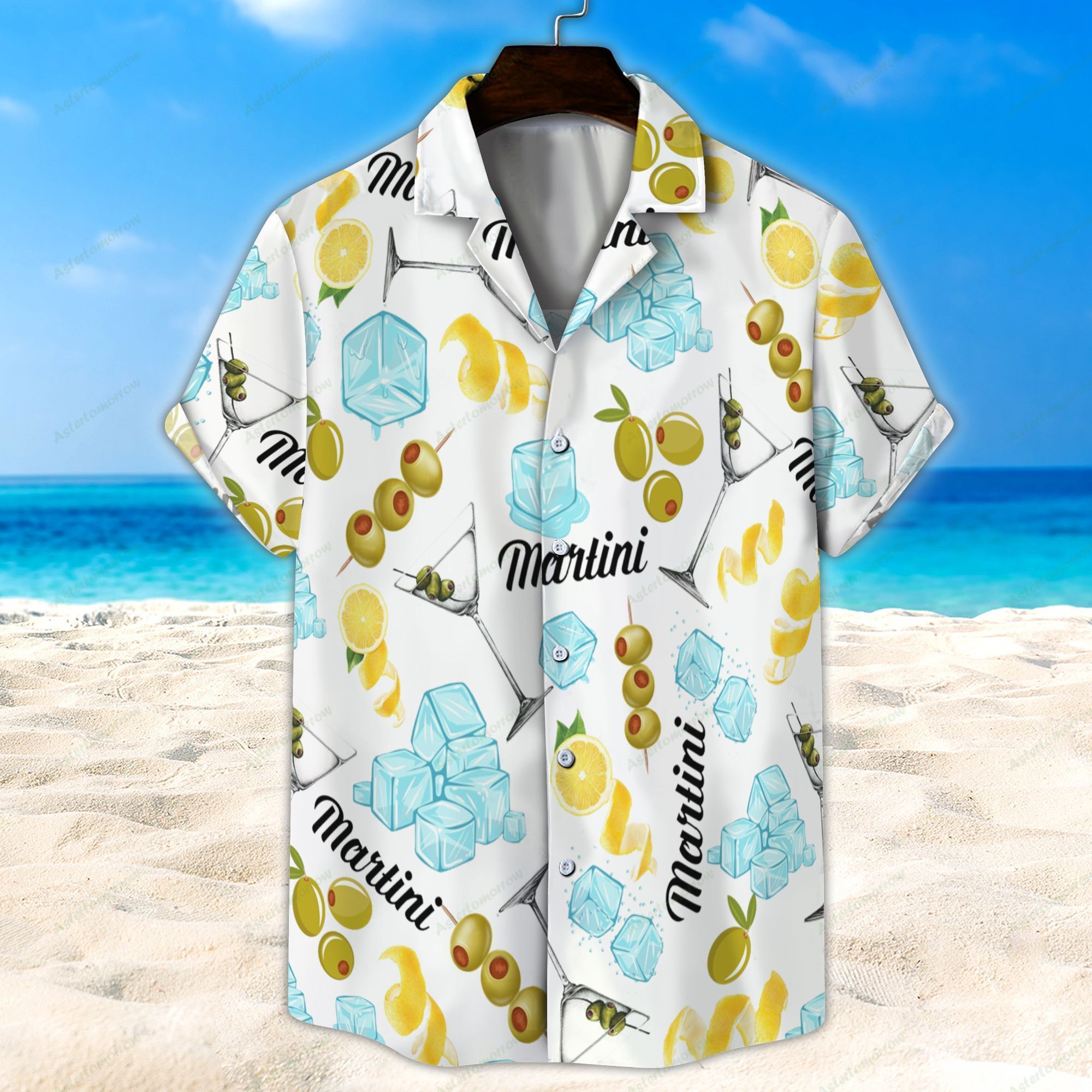 Martini White Unisex Hawaiian Shirt Beach Cocktail Hawaiian Ha21191