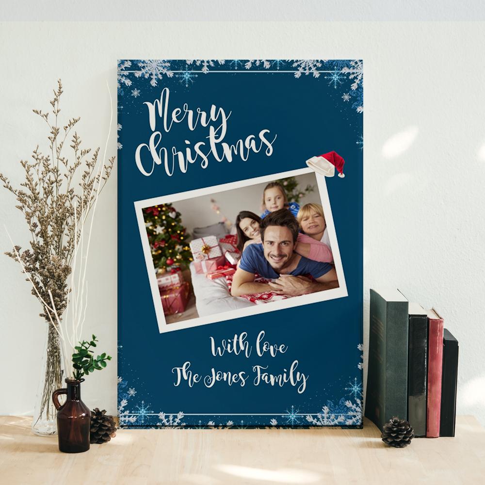 ViticStore™ It’s Christmas, Customize Family Picture&Name – Christmas canvas for decor, family gift, home decor, christmas gift