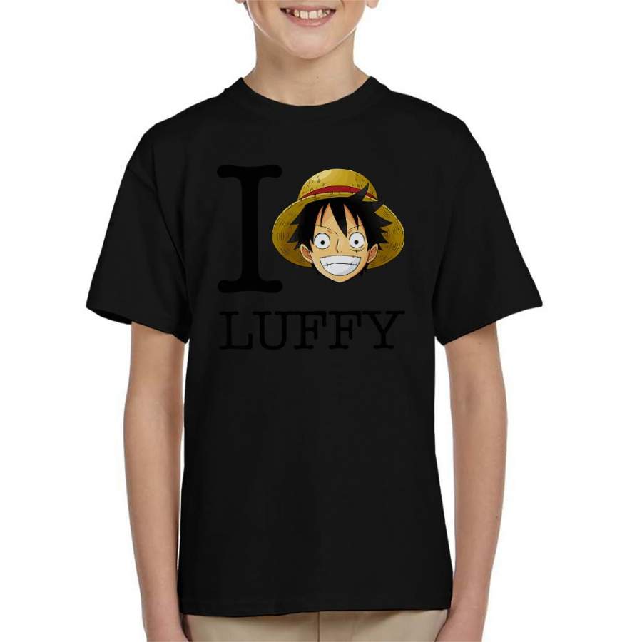 I Heart Monkey D Luffy One Piece Kid’s T-shirt
