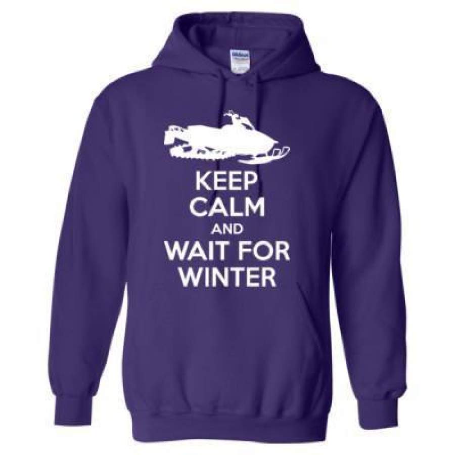 AGR Keep Calm And Wait For Winter Snowmobile – Heavy Blend™ Hooded Sweatshirt