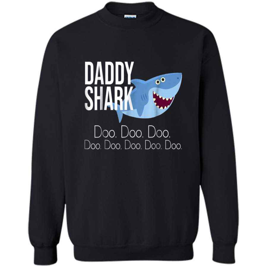 "Daddy Shark" Baby Mommy Daddy Matching Family Shark  Printed Crewneck Pullover Sweatshirt