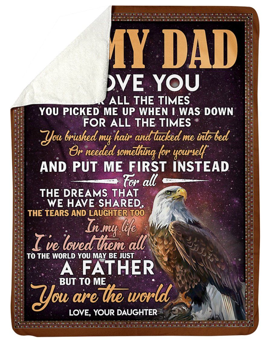 [Personalized Name] Eagle You Are The World  Fleece Blanket, Sherpa Blanket, Gift For Parent, Family Member, Friends Gift, Christmas Gift, Home Decor, Home Living