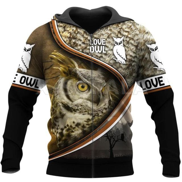 Animal Eagle 3D Printed Hoodies Man Women Harajuku Hooded Outwear Zip Up Pullover Sweatshirt Casual Tracksuit Unisex Jacket