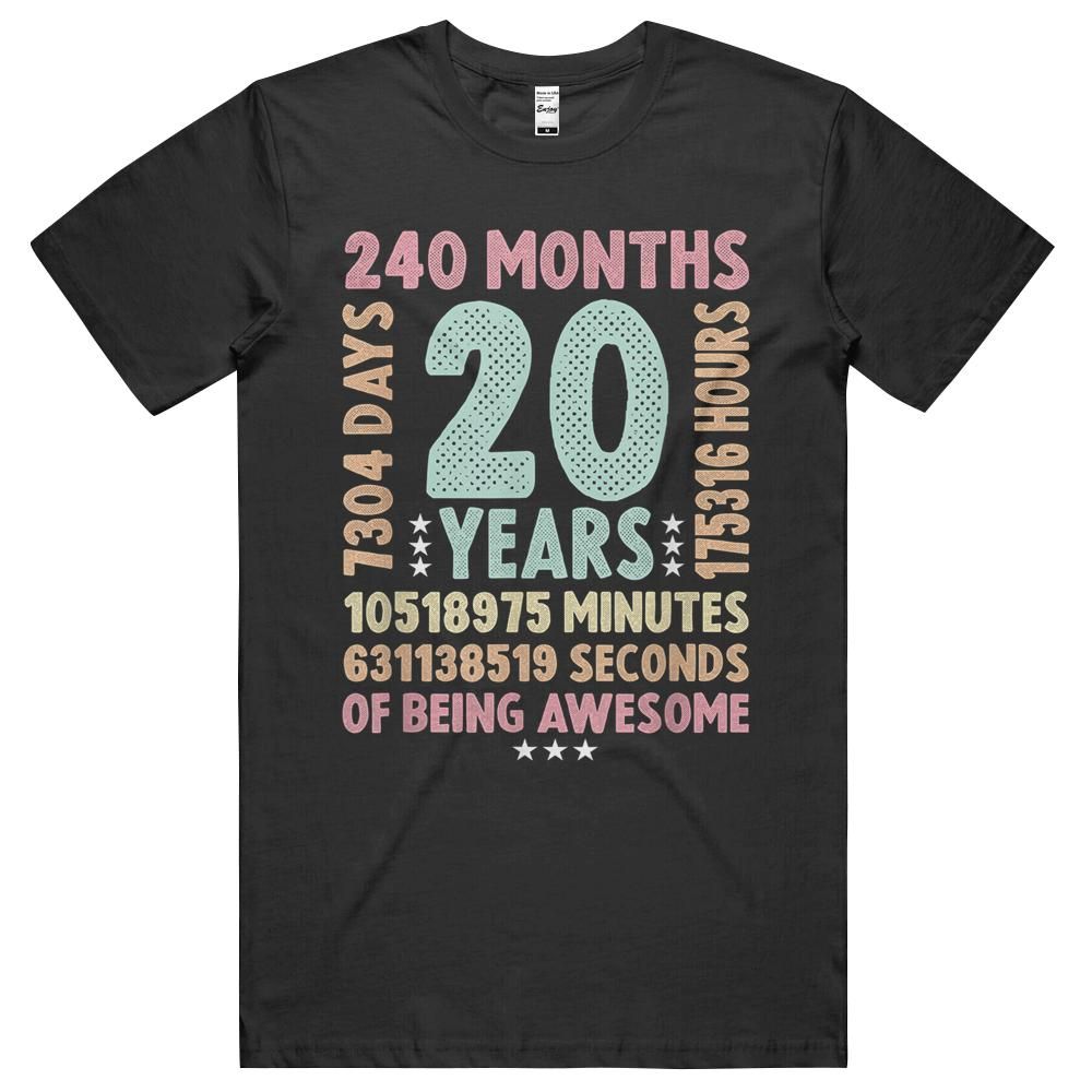 20th Birthday 20 Years Old Vintage Retro – 20 Yr Old Unisex Shirt