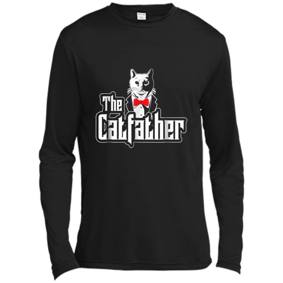 The Catfather  I Feline Cats Tee I Kitten I Pet I Men Long Sleeve Moisture Absorbing Shirt