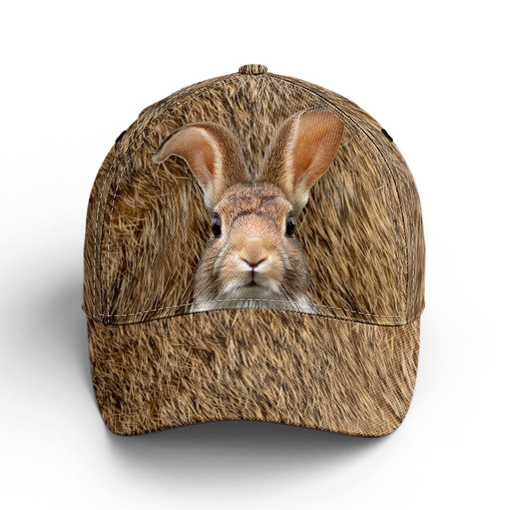 Rabbit Head And Body 3D Baseball Cap Funny Classic Hat – Unisex Sports Adjustable Cap – Gift For Men And Women