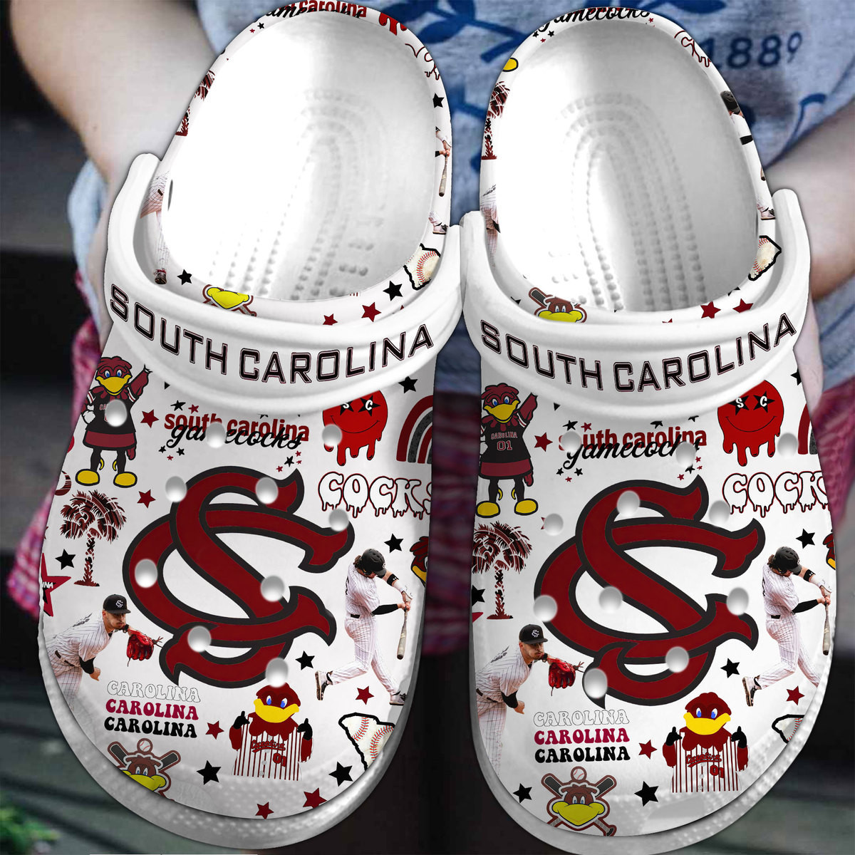 Premium South Carolina Gamecocks NCAA Sport Crocs Crocband Clogs Shoes Comfortable For Men Women and Kids 2