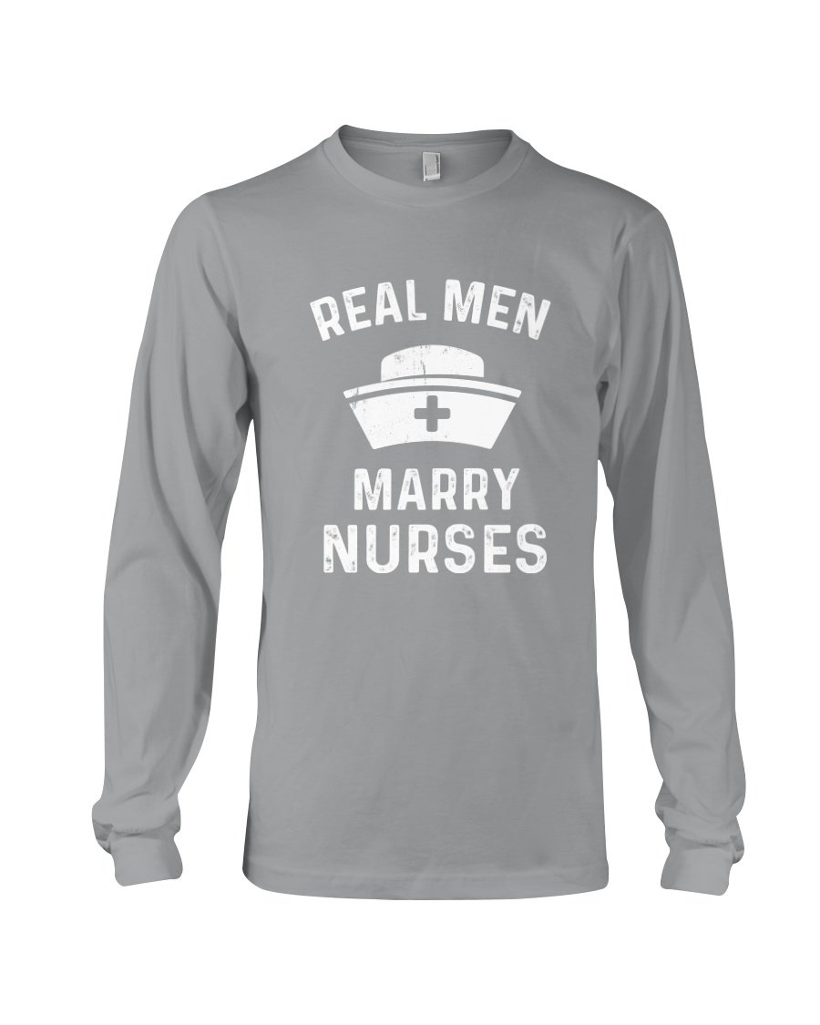 Vintage Real Men Marry Nurses Custom Design Unisex Long Sleeve