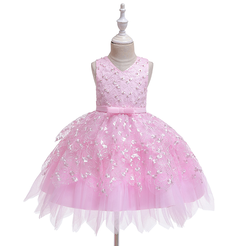 Summer Tutu Dress For Girls Dresses Kids Clothes Wedding Events Flower Girl Dress Birthday Party Costumes Children Clothing alx