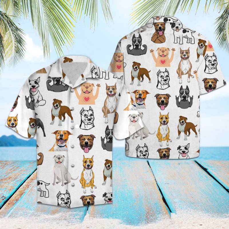 Love Staffordshire Bull Terrier Hawaii Shirt Ha70753