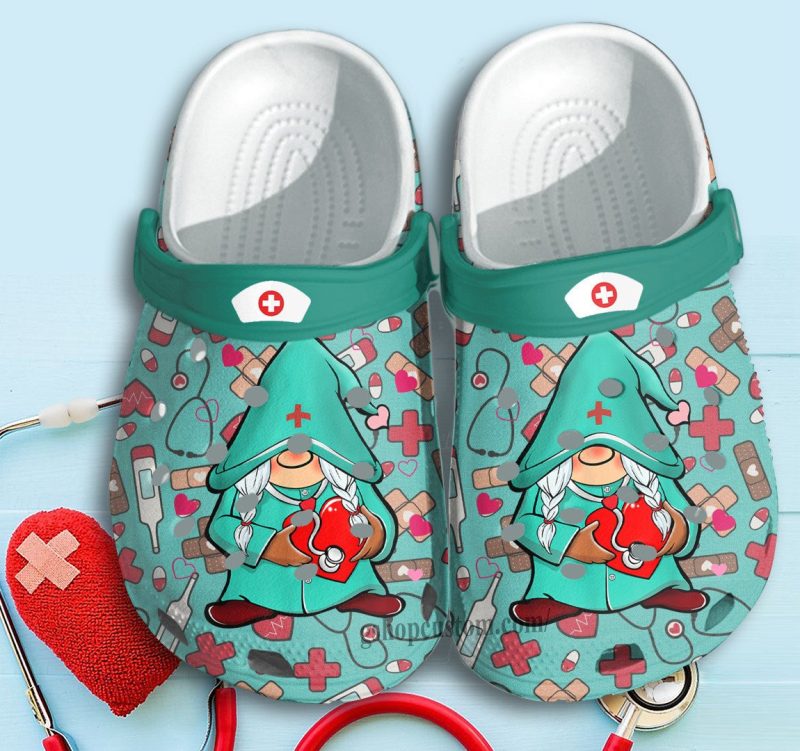 Gnome Nurse With Heart Shoes Clogs Gift For Colleague