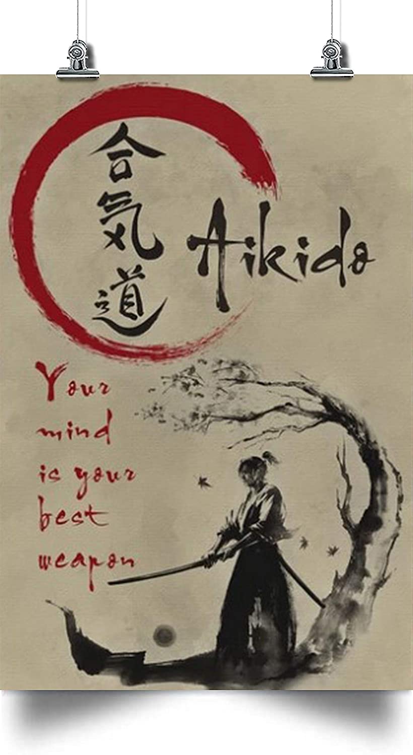 Your Mind Is Your Best Weapon – English – Aikido Poster – Wall Poster, Poster For Friends And Relatives, Gifts, Room Decoration, Home Decor.