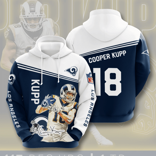 Sports Team Cooper Kupp Los Angeles Rams No872 Hoodie 3D Jacket 3D Pullover Zip Hoodie Dqh1130