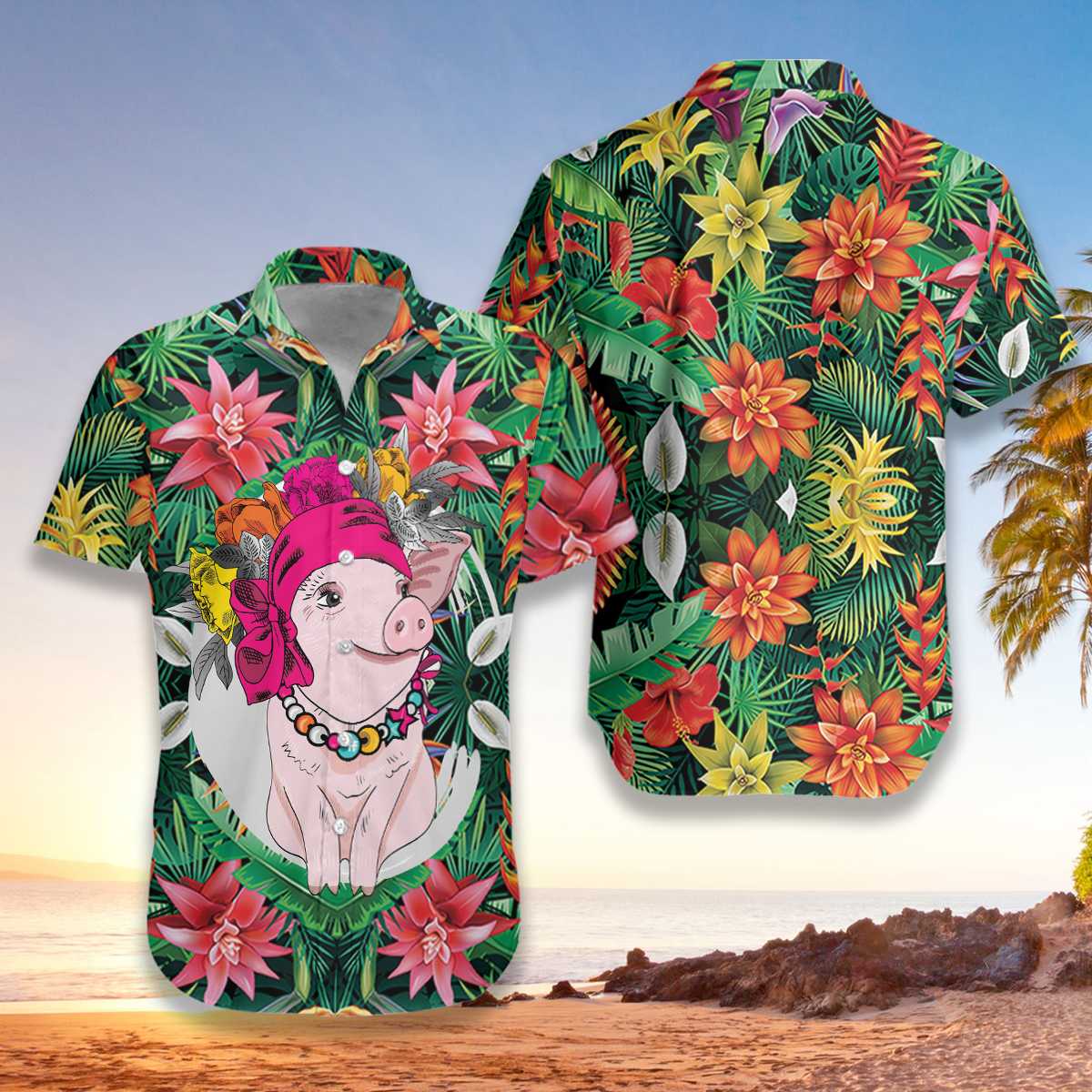 Tropical Pig Hawaiian Shirt – For Men And Women