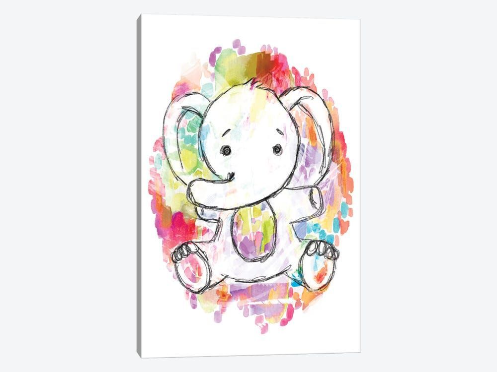 Sketchy Elephant Canvas Poster 8″x12″ 12×18″ 18″x26″ 24″x36″ 30″x45″