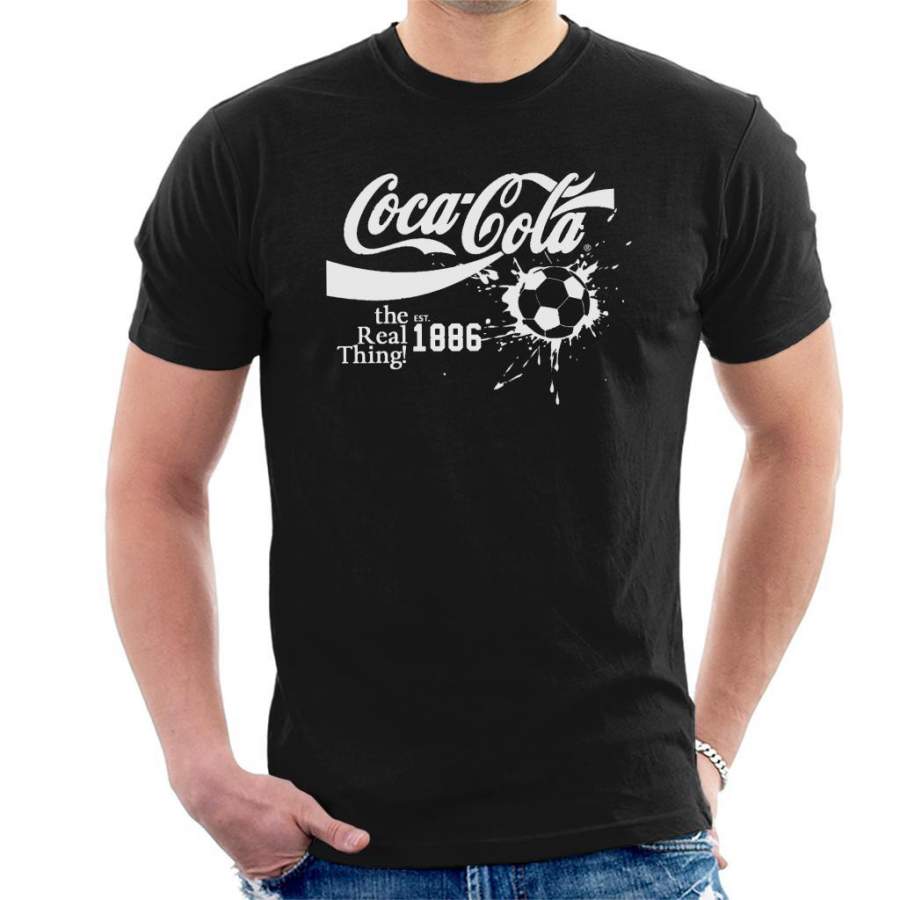 Coca Cola Ball Real Thing White Text Men’s T-Shirt