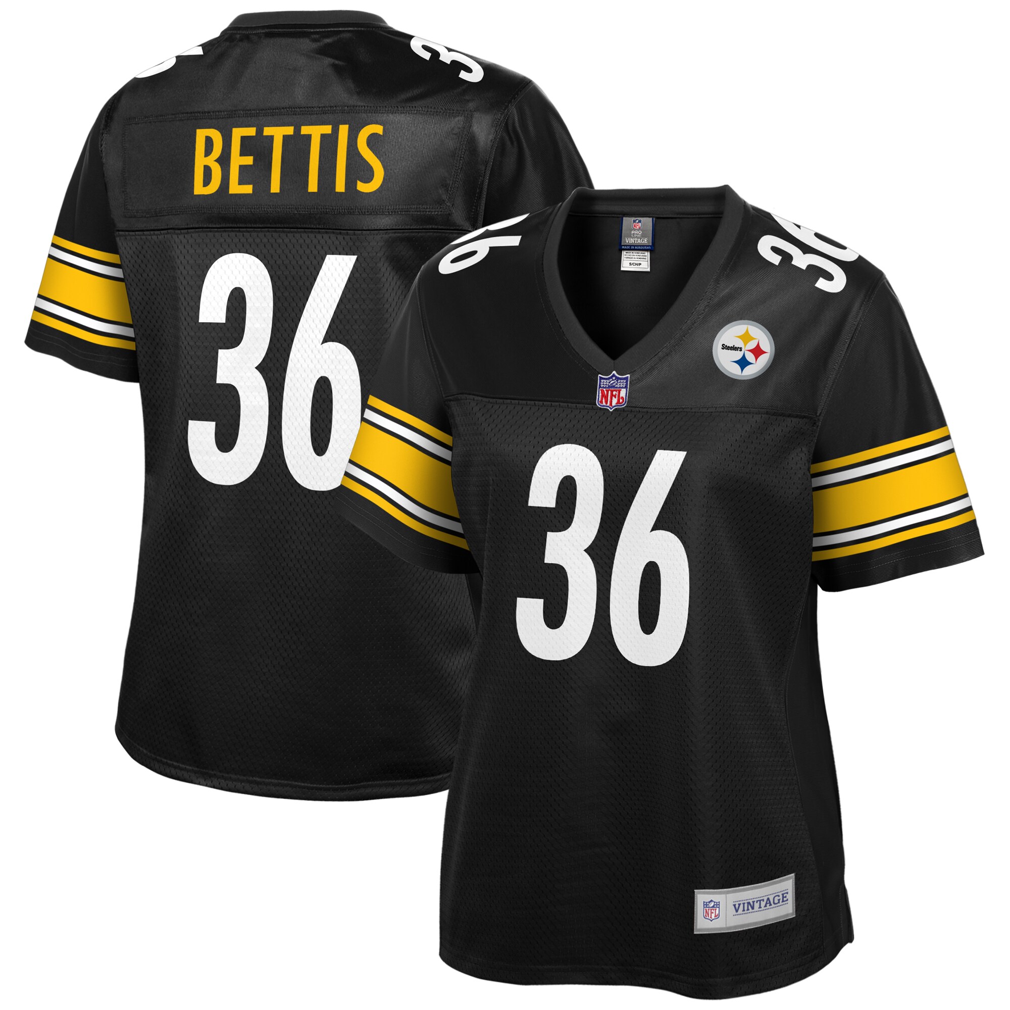 Women’s Pittsburgh Steelers Jerome Bettis NFL Pro Line Black Retired Player Jersey