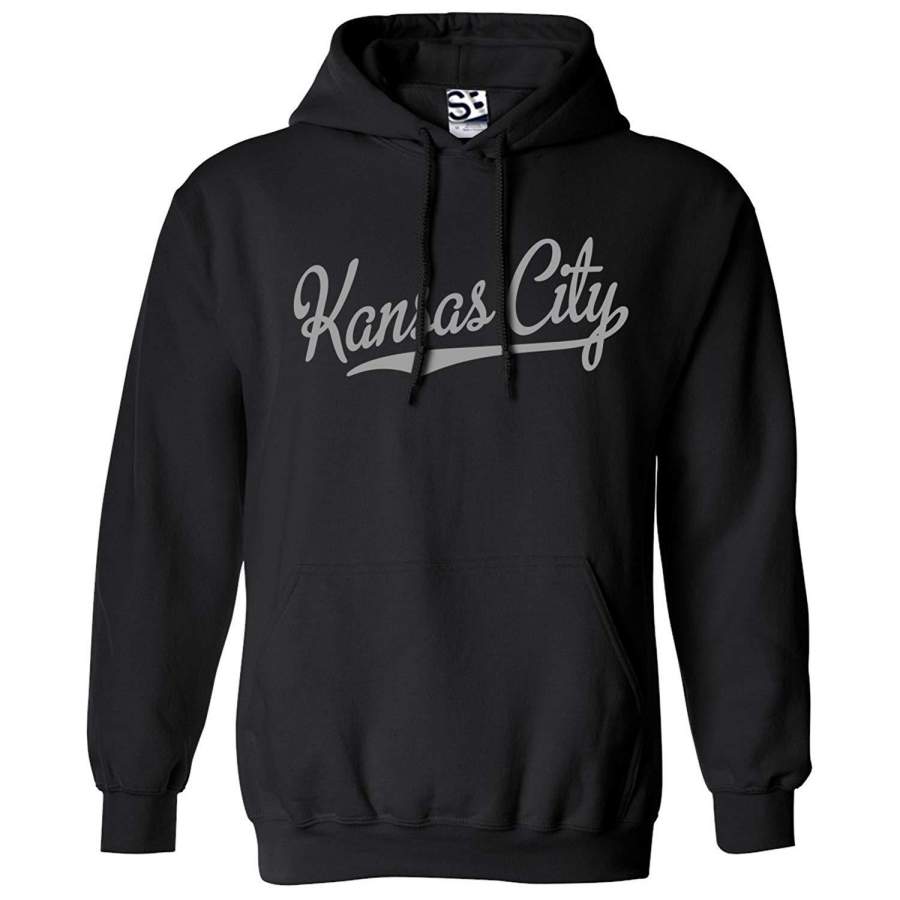 Shirt Boss Unisex Kansas City Script & Tail HOODIE 5XL Black Grey