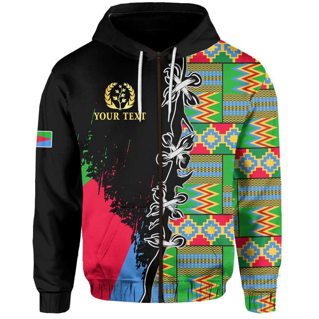 (Custom Personalised) Eritrea Special Knot Zip Hoodie African Pattern Lt13