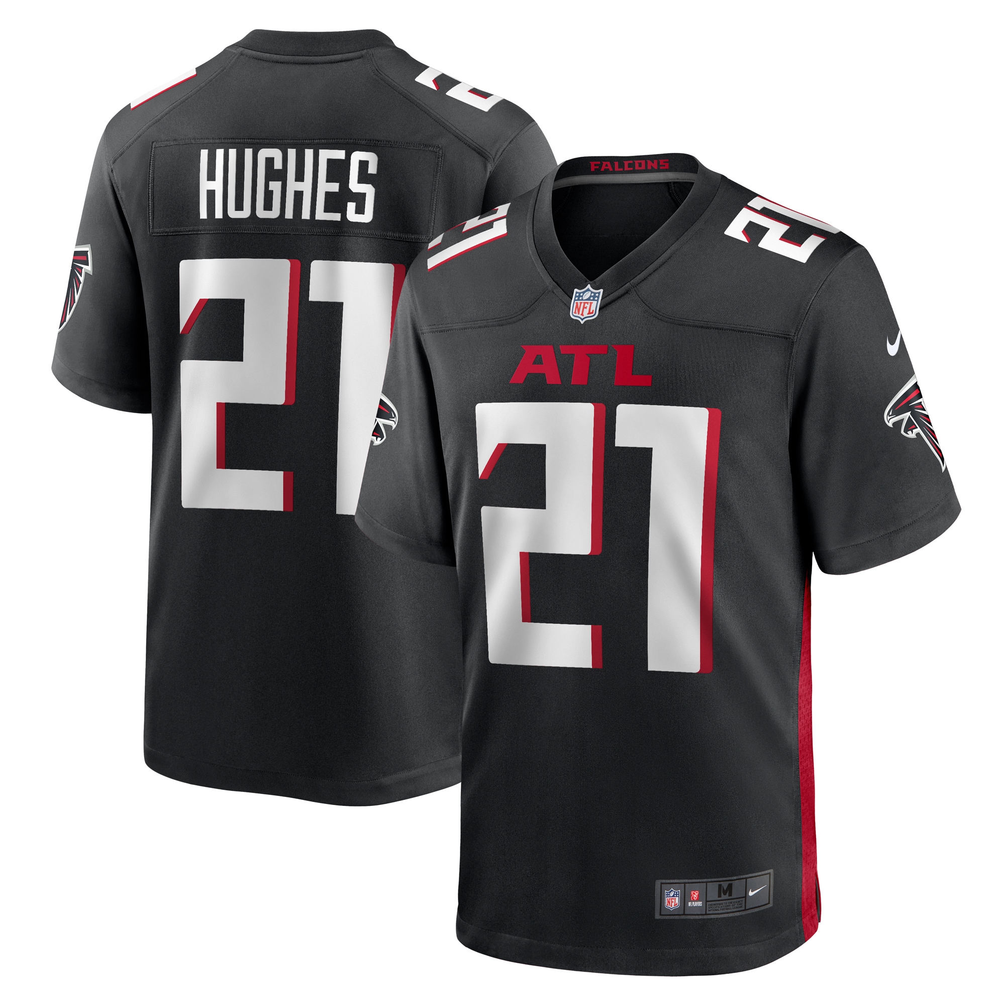 Mike Hughes Atlanta Falcons Game Player Jersey – Black