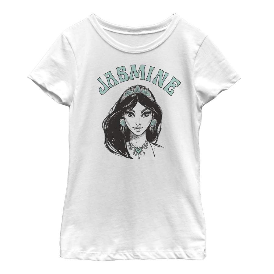 Aladdin Girl’s Jasmine Sketch  T Shirt