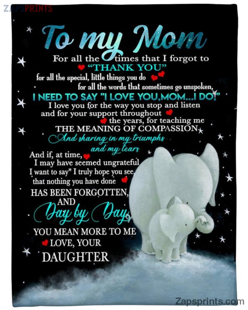 To My Mom You Mean More To Me Mothers Day Blanket