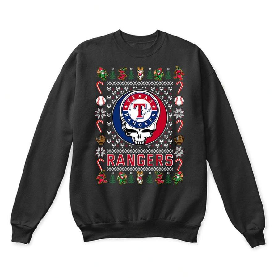 Texas Rangers x Grateful Dead Christmas Ugly Sweater